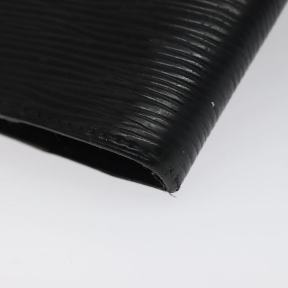 LOUIS VUITTON Epi Agenda PM Day Planner Cover Black R20052 LV Auth 106768