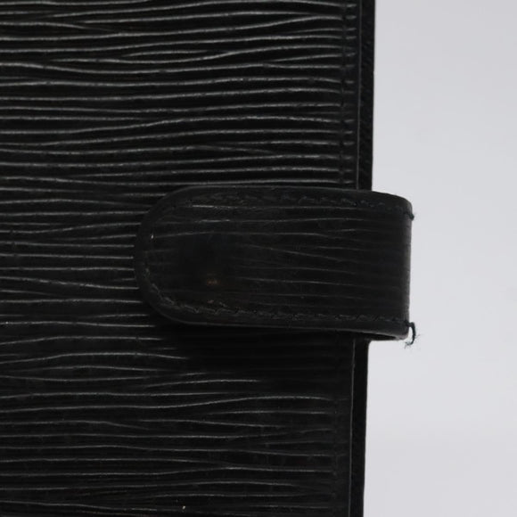 LOUIS VUITTON Epi Agenda PM Day Planner Cover Black R20052 LV Auth 106768
