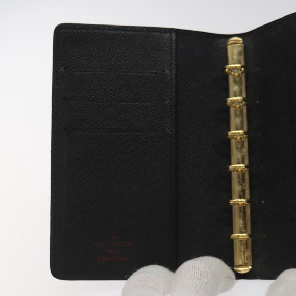 LOUIS VUITTON Epi Agenda PM Day Planner Cover Black R20052 LV Auth 106768