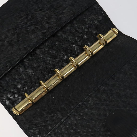 LOUIS VUITTON Epi Agenda PM Day Planner Cover Black R20052 LV Auth 106768