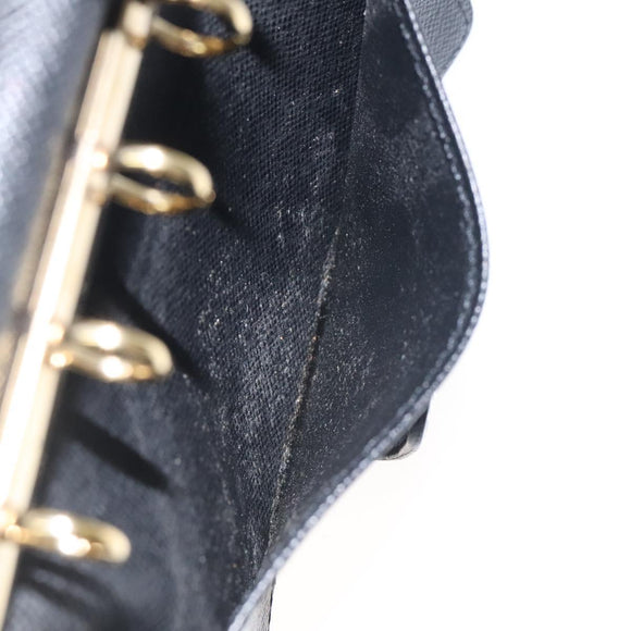 LOUIS VUITTON Epi Agenda PM Day Planner Cover Black R20052 LV Auth 106768