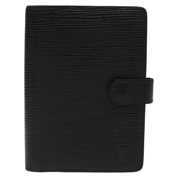 LOUIS VUITTON Epi Agenda PM Day Planner Cover Black R20052 LV Auth 106768