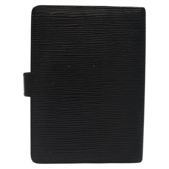LOUIS VUITTON Epi Agenda PM Day Planner Cover Black R20052 LV Auth 106768
