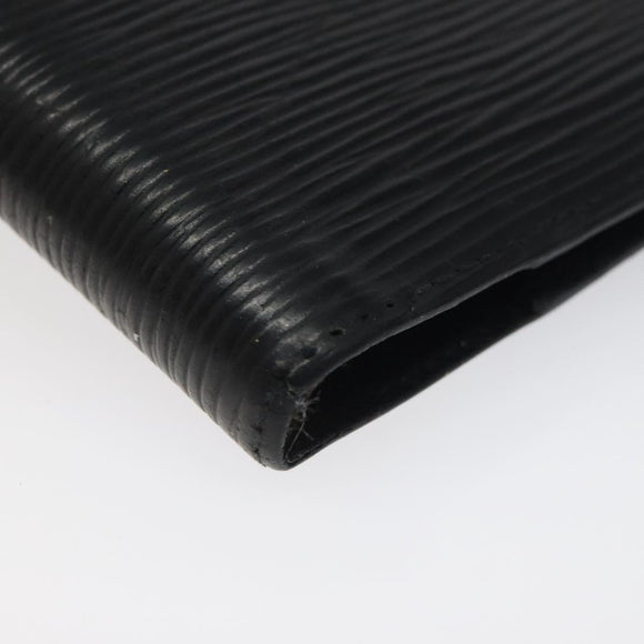 LOUIS VUITTON Epi Agenda PM Day Planner Cover Black R20052 LV Auth 106768