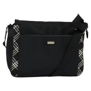 BURBERRY Black label Shoulder Bag Nylon Black Auth 106773