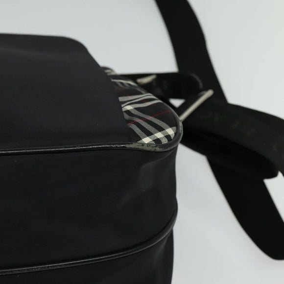 BURBERRY Black label Shoulder Bag Nylon Black Auth 106773