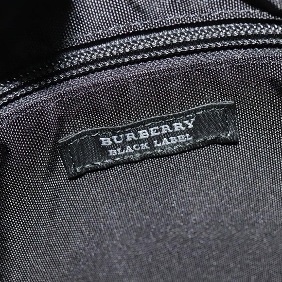 BURBERRY Black label Shoulder Bag Nylon Black Auth 106773