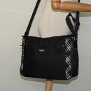 BURBERRY Black label Shoulder Bag Nylon Black Auth 106773-22