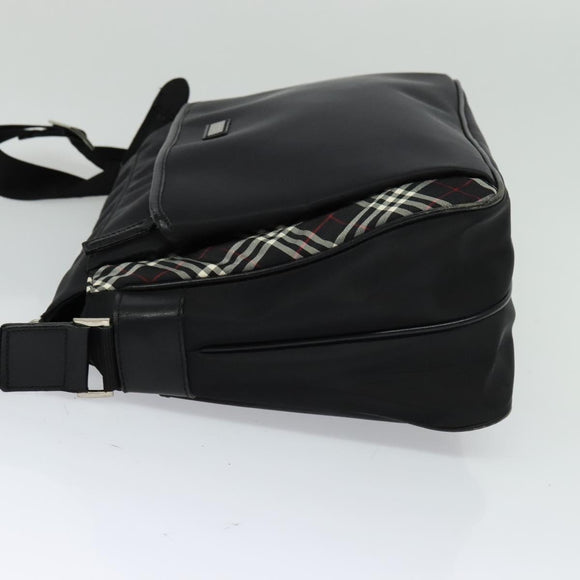 BURBERRY Black label Shoulder Bag Nylon Black Auth 106773