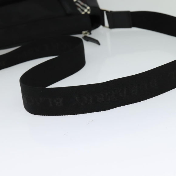 BURBERRY Black label Shoulder Bag Nylon Black Auth 106773