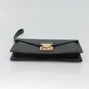 LOUIS VUITTON Epi Serie Dragonne Clutch Bag Black Noir M52612 LV Auth 106784-10