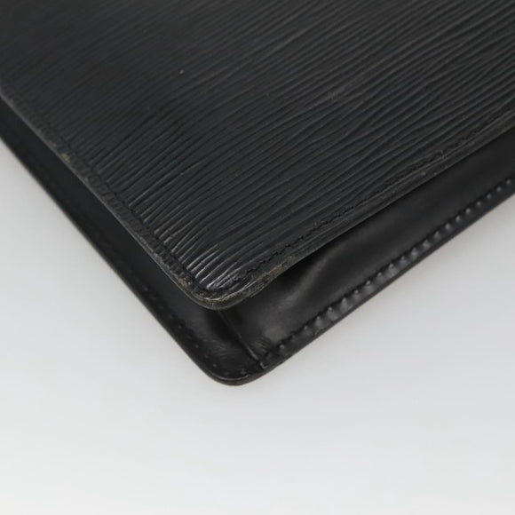 LOUIS VUITTON Epi Serie Dragonne Clutch Bag Black Noir M52612 LV Auth 106784