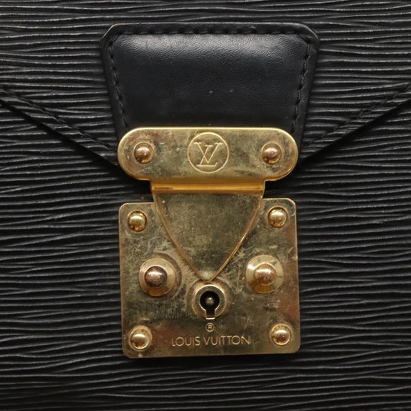 LOUIS VUITTON Epi Serie Dragonne Clutch Bag Black Noir M52612 LV Auth 106784