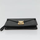 LOUIS VUITTON Epi Serie Dragonne Clutch Bag Black Noir M52612 LV Auth 106784-7