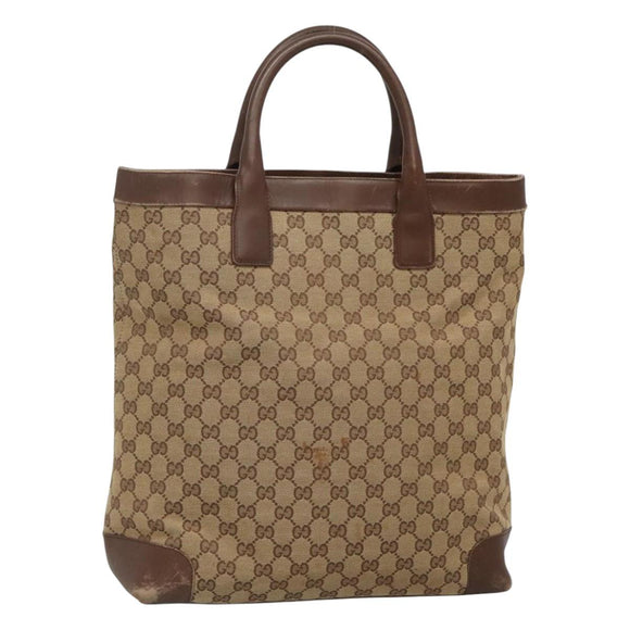 GUCCI GG Canvas Hand Bag Beige 002 1121 Auth 106789