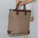 GUCCI GG Canvas Hand Bag Beige 002 1121 Auth 106789-20