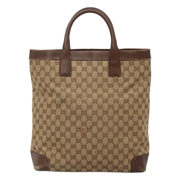 GUCCI GG Canvas Hand Bag Beige 002 1121 Auth 106789