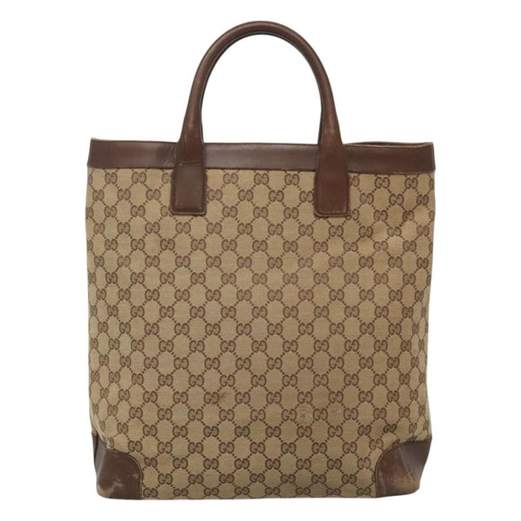 GUCCI GG Canvas Hand Bag Beige 002 1121 Auth 106789