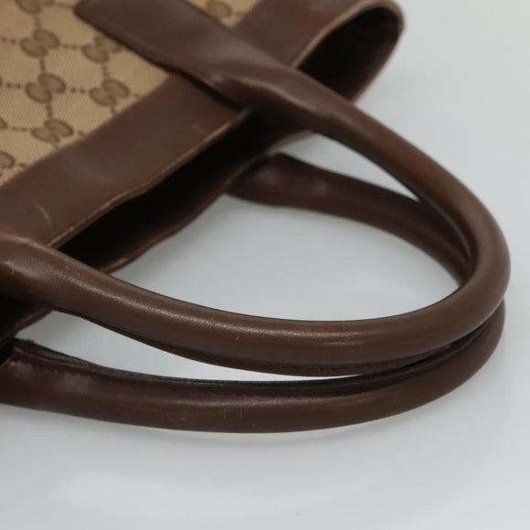 GUCCI GG Canvas Hand Bag Beige 002 1121 Auth 106789