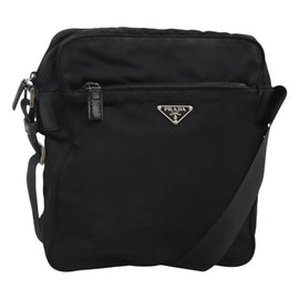 PRADA Shoulder Bag Nylon Black Auth 106791