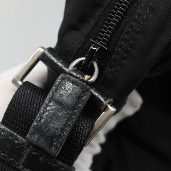 PRADA Shoulder Bag Nylon Black Auth 106791