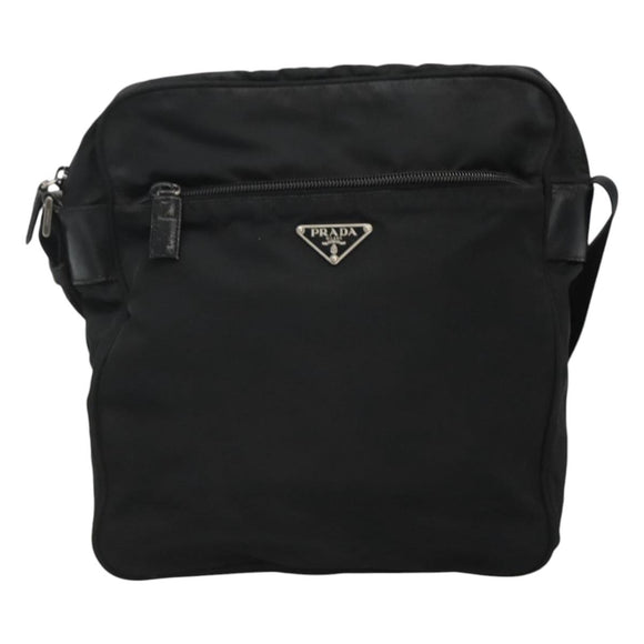 PRADA Shoulder Bag Nylon Black Auth 106791
