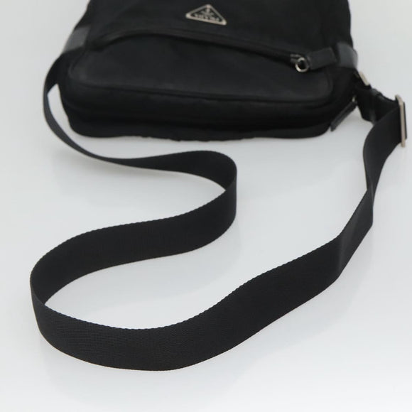 PRADA Shoulder Bag Nylon Black Auth 106791