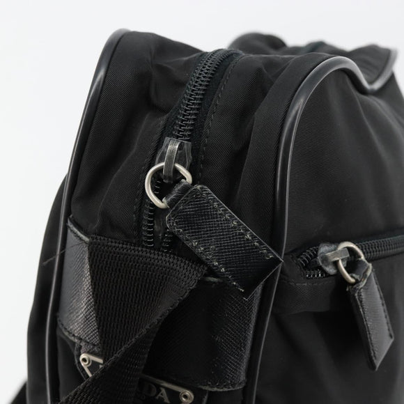 PRADA Shoulder Bag Nylon Black Auth 106796