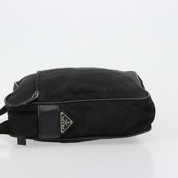 PRADA Shoulder Bag Nylon Black Auth 106796