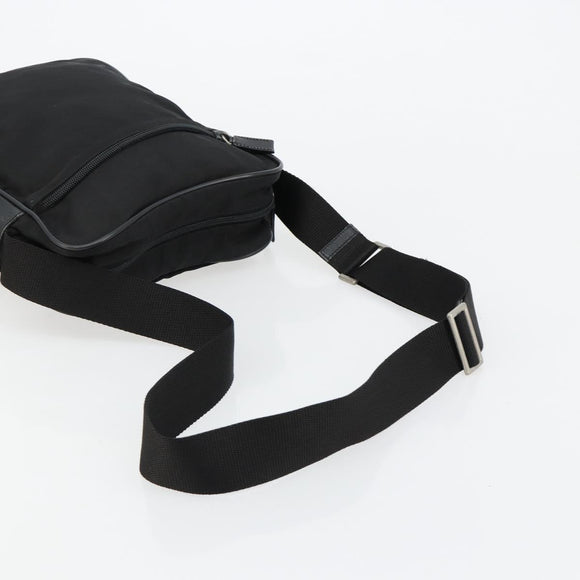 PRADA Shoulder Bag Nylon Black Auth 106796