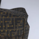 FENDI Zucca Canvas Tote Bag PVC Brown Black Gold Auth 106827V-14