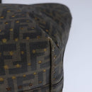 FENDI Zucca Canvas Tote Bag PVC Brown Black Gold Auth 106827V-16