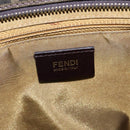 FENDI Zucca Canvas Tote Bag PVC Brown Black Gold Auth 106827V-17