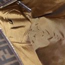 FENDI Zucca Canvas Tote Bag PVC Brown Black Gold Auth 106827V-19