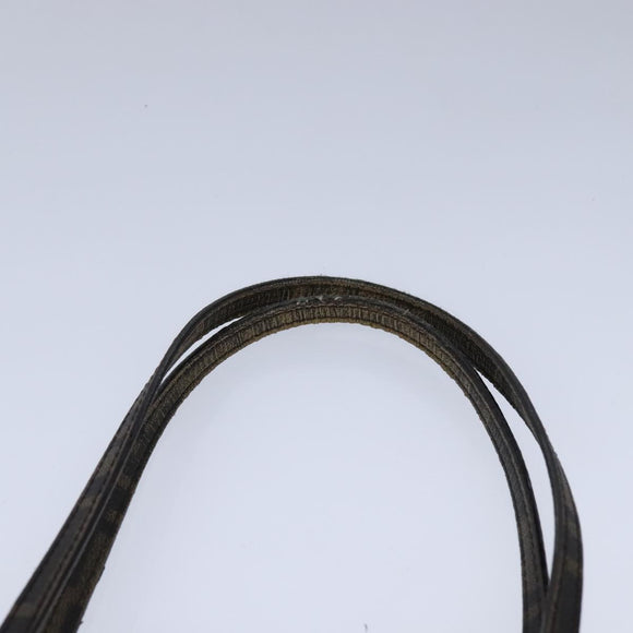 FENDI Zucca Canvas Tote Bag PVC Brown Black Gold Auth 106827V