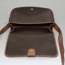 CELINE Macadam Canvas Shoulder Bag PVC Leather Brown Gold Auth 106868-15