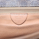 CELINE Macadam Canvas Shoulder Bag PVC Leather Brown Gold Auth 106868-16