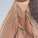 CELINE Macadam Canvas Shoulder Bag PVC Leather Brown Gold Auth 106868-19