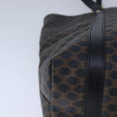 CELINE Macadam Canvas Tote Bag PVC Leather Black Gold Auth 106873V-9