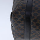 CELINE Macadam Canvas Tote Bag PVC Leather Black Gold Auth 106873V-15