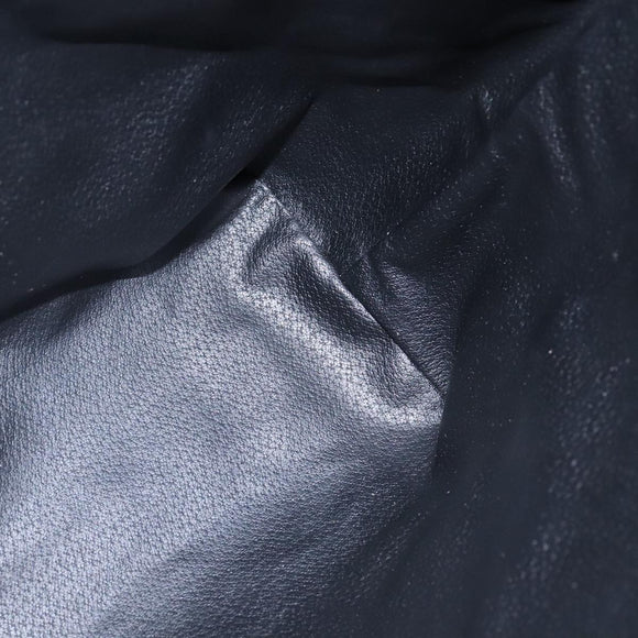 CELINE Macadam Canvas Tote Bag PVC Leather Black Gold Auth 106873V