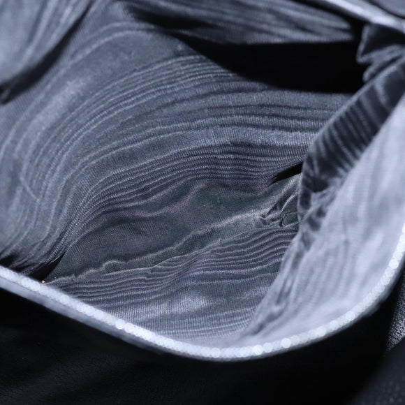 CELINE Macadam Canvas Tote Bag PVC Leather Black Gold Auth 106873V