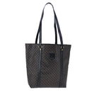 CELINE Macadam Canvas Tote Bag PVC Leather Black Gold Auth 106873V-1