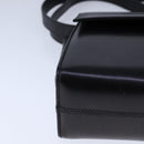 Salvatore Ferragamo Gancini Shoulder Bag Leather Black Gold Auth 106875-9