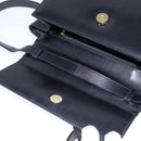 Salvatore Ferragamo Gancini Shoulder Bag Leather Black Gold Auth 106875-10