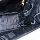 Salvatore Ferragamo Gancini Shoulder Bag Leather Black Gold Auth 106875-18