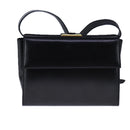 Salvatore Ferragamo Gancini Shoulder Bag Leather Black Gold Auth 106875-13