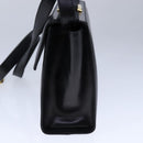 Salvatore Ferragamo Gancini Shoulder Bag Leather Black Gold Auth 106875-4