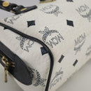 MCM Vicetos Logogram Mini Hand Bag PVC Leather White Auth 106889-10