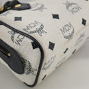 MCM Vicetos Logogram Mini Hand Bag PVC Leather White Auth 106889-12